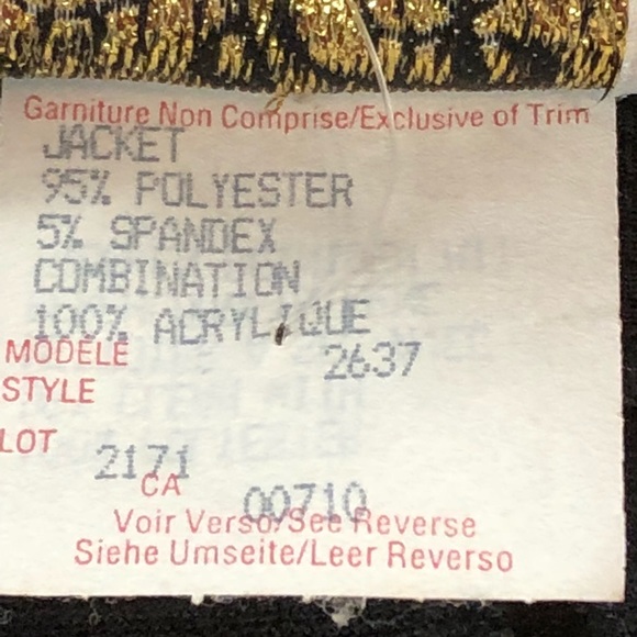 Joseph Ribkoff military 80’s 90’s black jacket - Picture 7 of 8